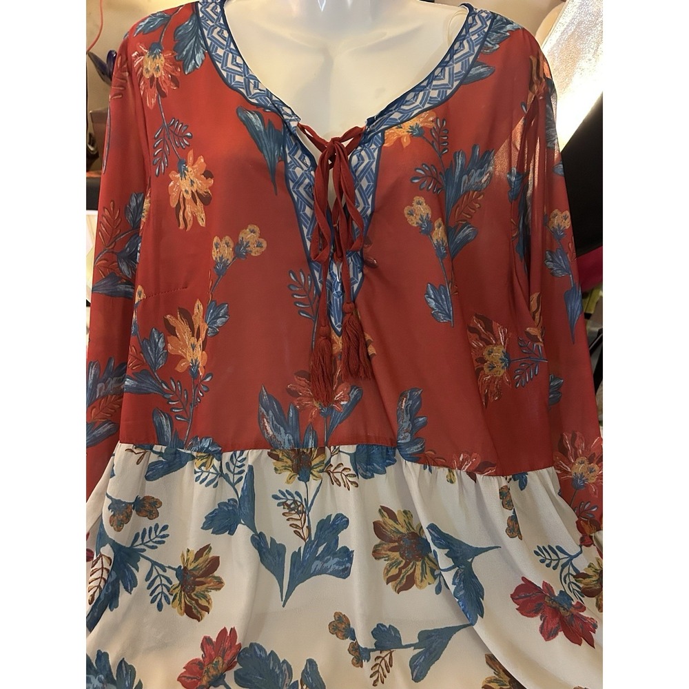 Flying Tomato Top New 1X Hippie Boho Flowing